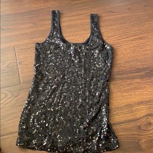 Express shimmer tank top